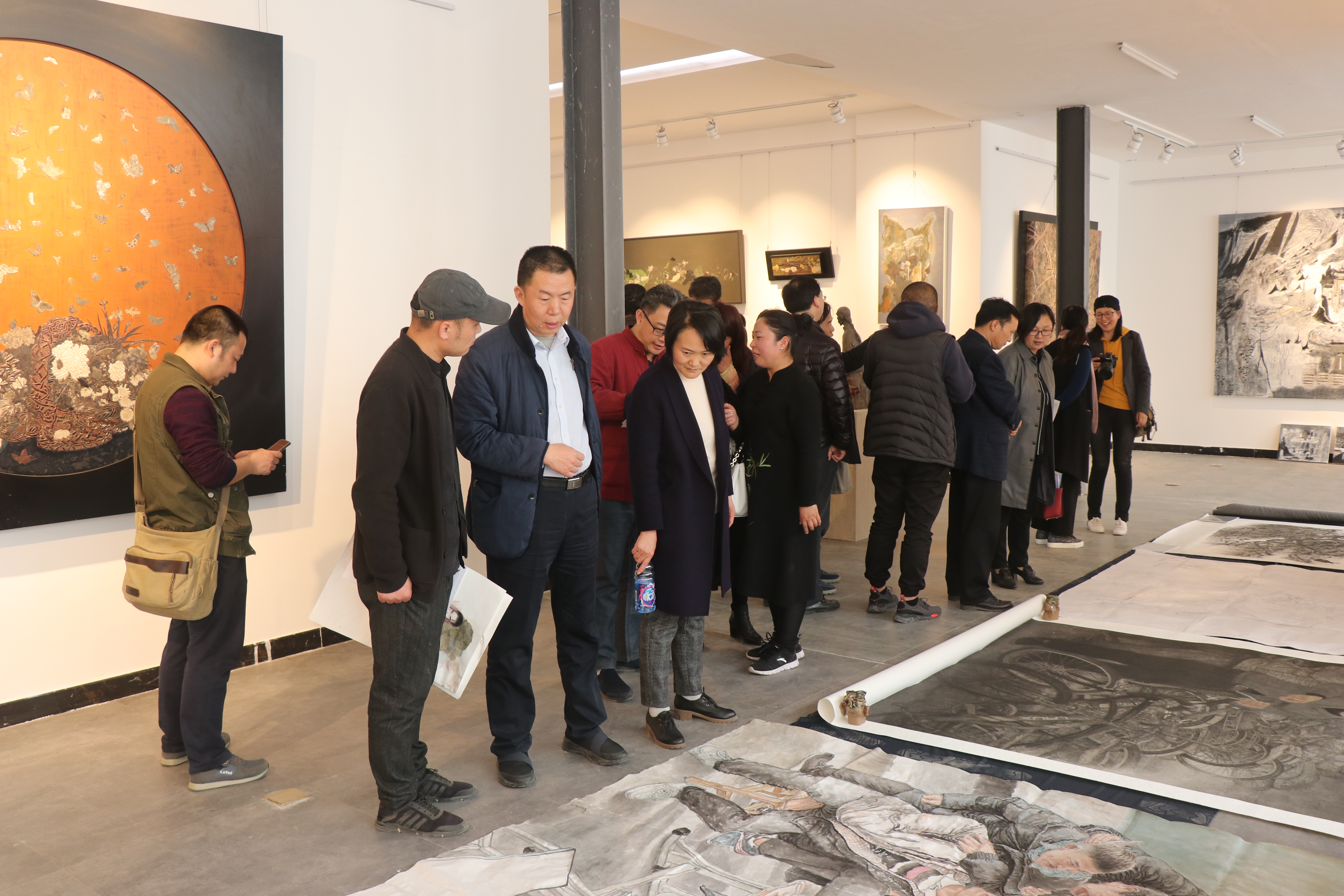 河南省美术家协会主席到我校指导备战第十三届全国美展工作